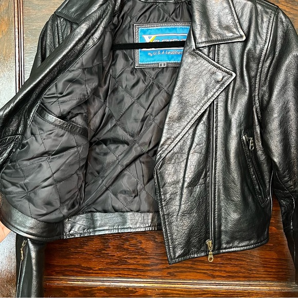 Xelement by USA Leather real leather jacket with quilted lining, size S - Picture 3 of 5